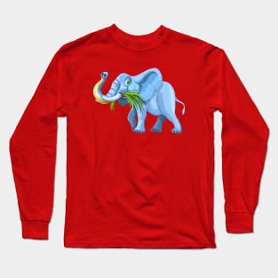 Elephant Illustration Long Sleeve T-Shirt